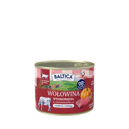 BALTICA karma mokra dla kota Wołowina z wątróbką 185g