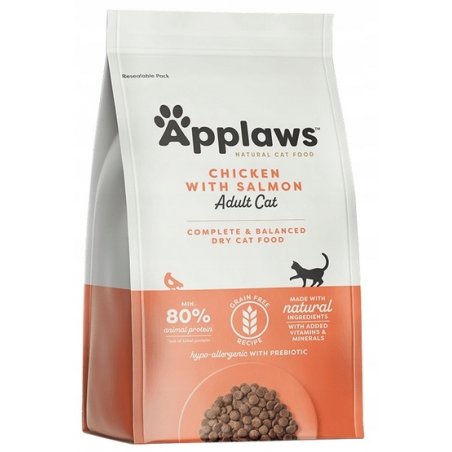 APPLAWS Cat Sucha Karma Bezzbożowa z Kurczakiem i Łososiem dla Kota 2 kg