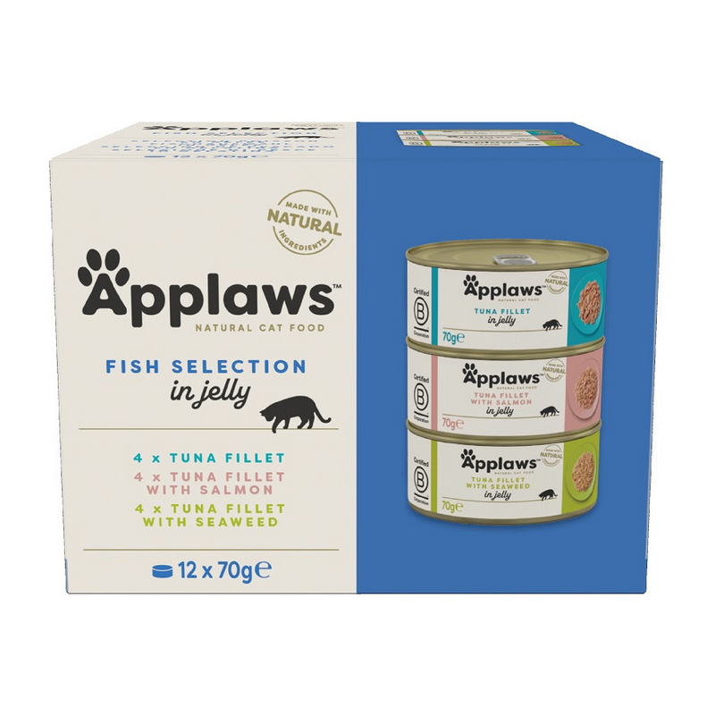 Applaws Mokra Karma dla Kota w Galaretce - mix rybny 12x70g