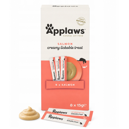APPLAWS Kremowe Przysmaki dla kota z Łososiem 8 x 15 g-9471