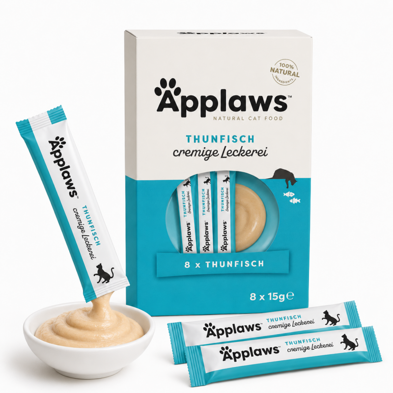APPLAWS Multipak kremowych przysmaków do lizania o smaku tuńczyka 8x15g