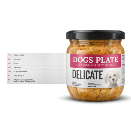 DOGS PLATE DELICATE 360G-9499
