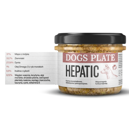 DOGS PLATE VET HEPATIC 180G-9511