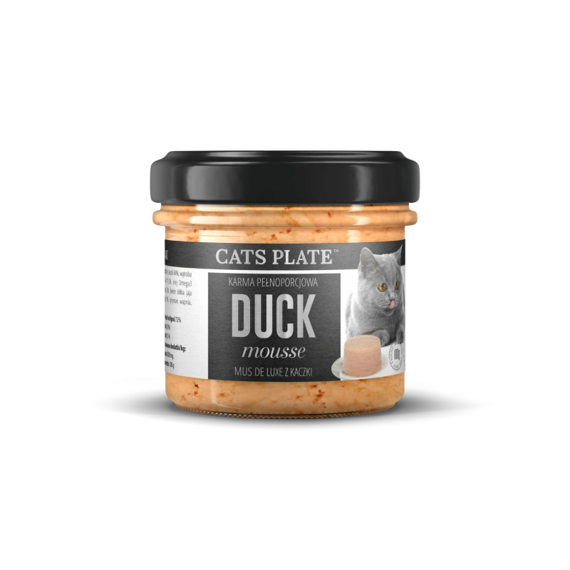 Cats Plate Duck Mousse 100g - Mus z mięsa z kaczki dla kotów