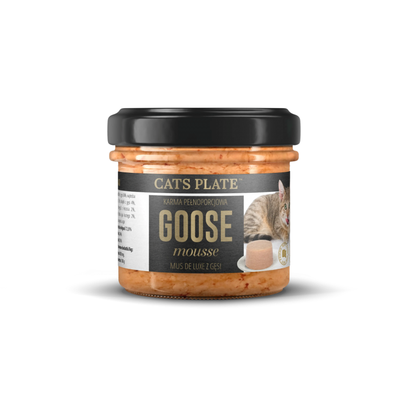 Cats Plate Goose Mousse 100g Mus z mięsa z gęsi dla kotów