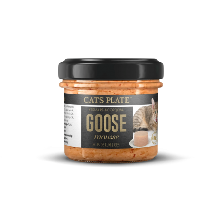 Cats Plate Goose Mousse 100g Mus z mięsa z gęsi dla kotów