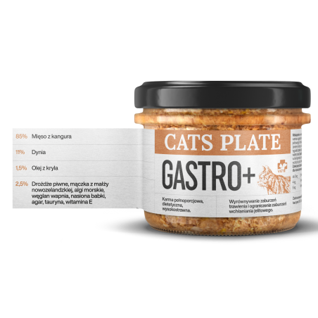 CATS PLATE VET GASTRO+ 180G-9528