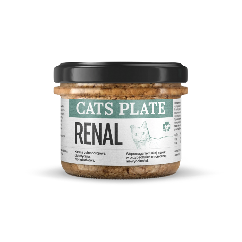 CATS PLATE VET RENAL Z WOŁOWINĄ 180G