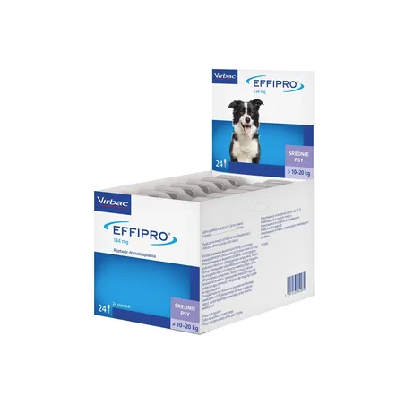 Effipro roztwór do nakrapiania, średnie psy 10-20 kg
