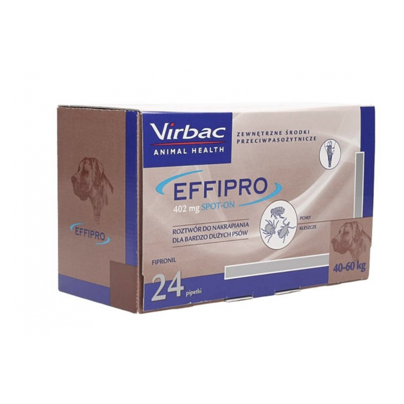 Virbac Effipro spot-on dla dużych psów 40-60kg, 24x 4,02ml