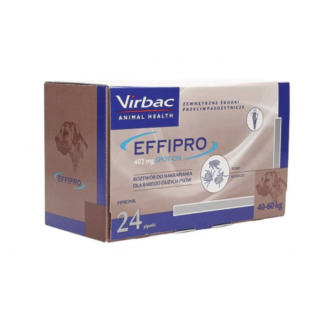 Virbac Effipro spot-on dla dużych psów 40-60kg, 24x 4,02ml