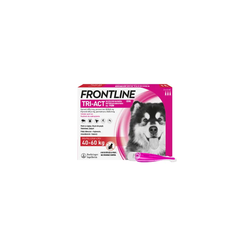 FRONTLINE Tri-Act XL krople na pchły i kleszcze dla psa 40–60 kg