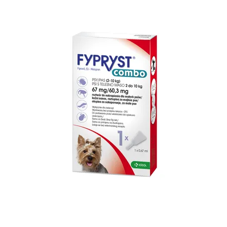 Fypryst Combo Spot-On krople dla psa 2–10 kg na pchły i kleszcze
