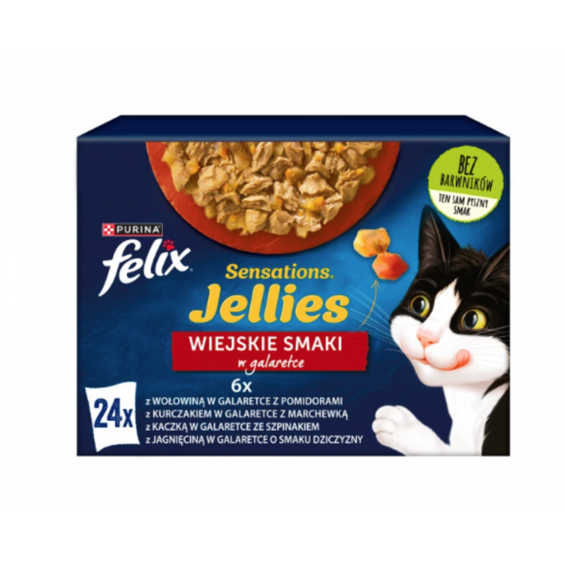 Felix Sensations Jellies – zestaw smaków w galaretce, 24 saszetki