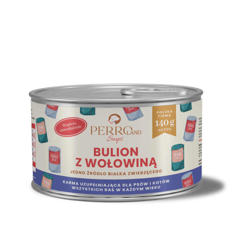PERRO BULION Z FILETEM Z WOŁOWINĄ DLA PSA I KOTA 140G