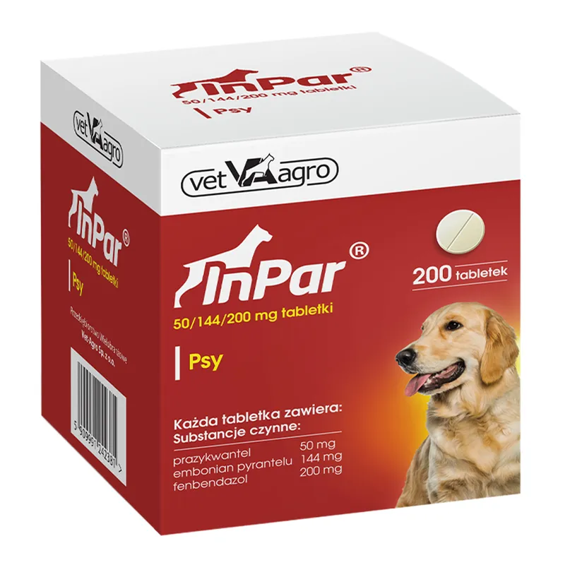 INPAR tabletki dla psów 200 TABL, 20 blistrów x 10 szt.