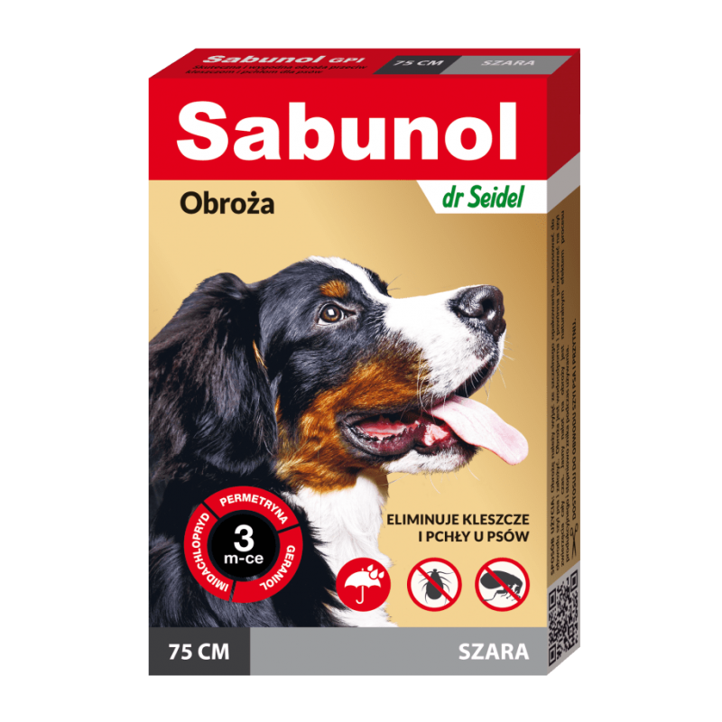 Sabunol Obroża dla Psa Szara 75 cm