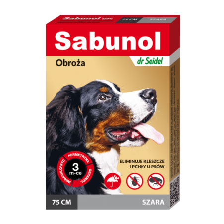 Sabunol Obroża dla Psa Szara 75 cm