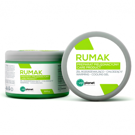 RUMAK ŻEL ROZGRZEWAJĄCO – CHŁODZĄCY DLA KONI 500 G-9669