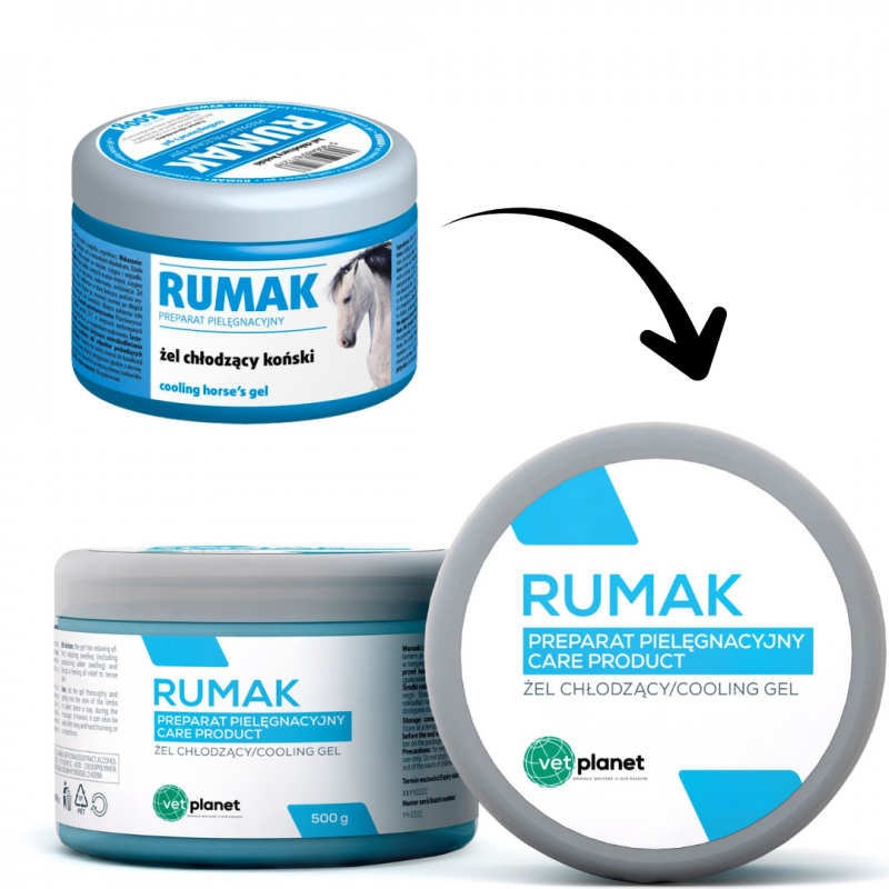 RUMAK ŻEL CHŁODZĄCY DLA KONI 500 G