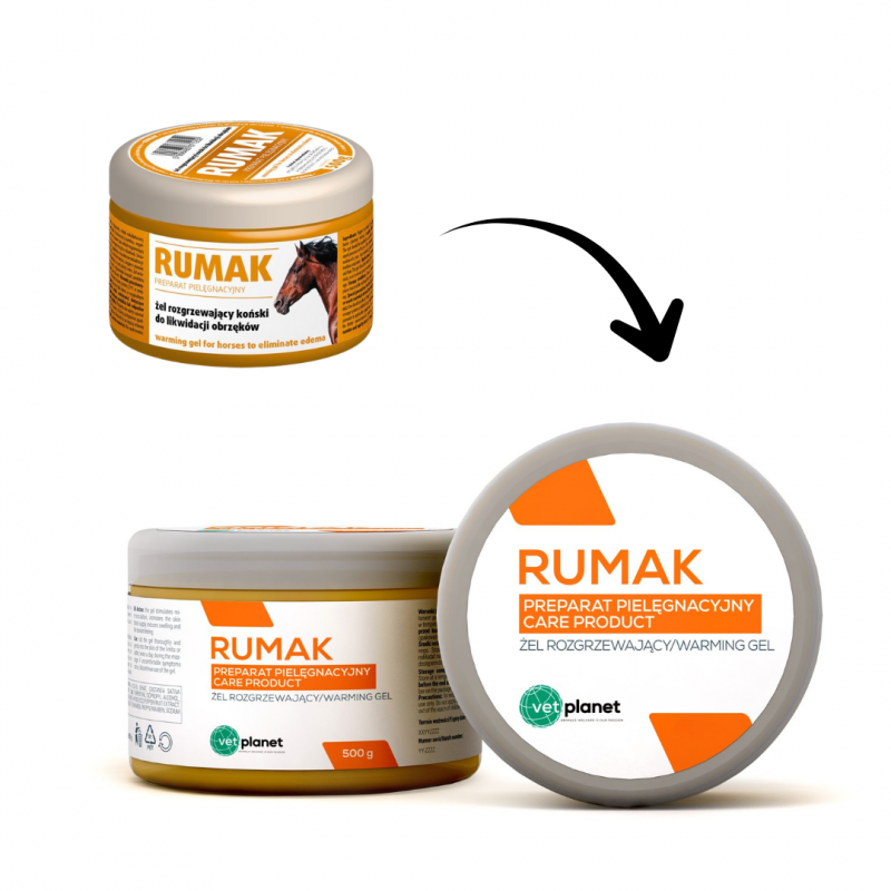 RUMAK ŻEL ROZGRZEWAJĄCY DLA KONI 500 G