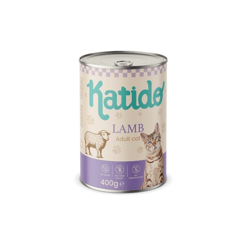 KATIDO - KARMA MOKRA DLA KOTA JAGNIĘCINA 400G