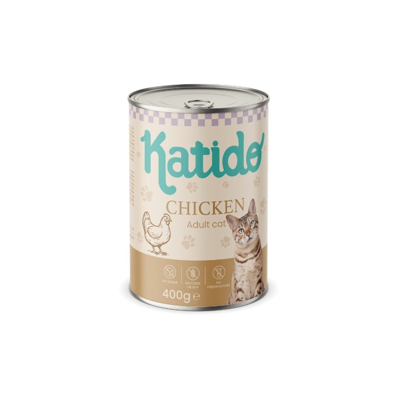 KATIDO - KARMA MOKRA DLA KOTA KURCZAK 400G