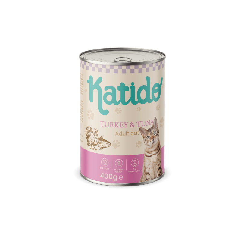 KATIDO - KARMA MOKRA DLA KOTA INDYK Z TUŃCZYKIEM 400G