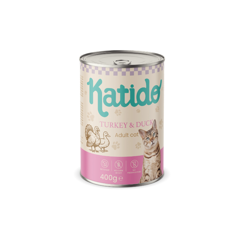 KATIDO - KARMA MOKRA DLA KOTA INDYK Z KACZKĄ 400G