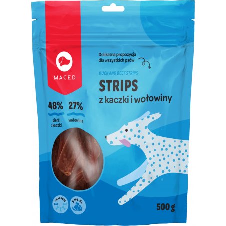 MACED STRIPS SM DUO KACZKA Z WOŁOWINĄ 500G-9737