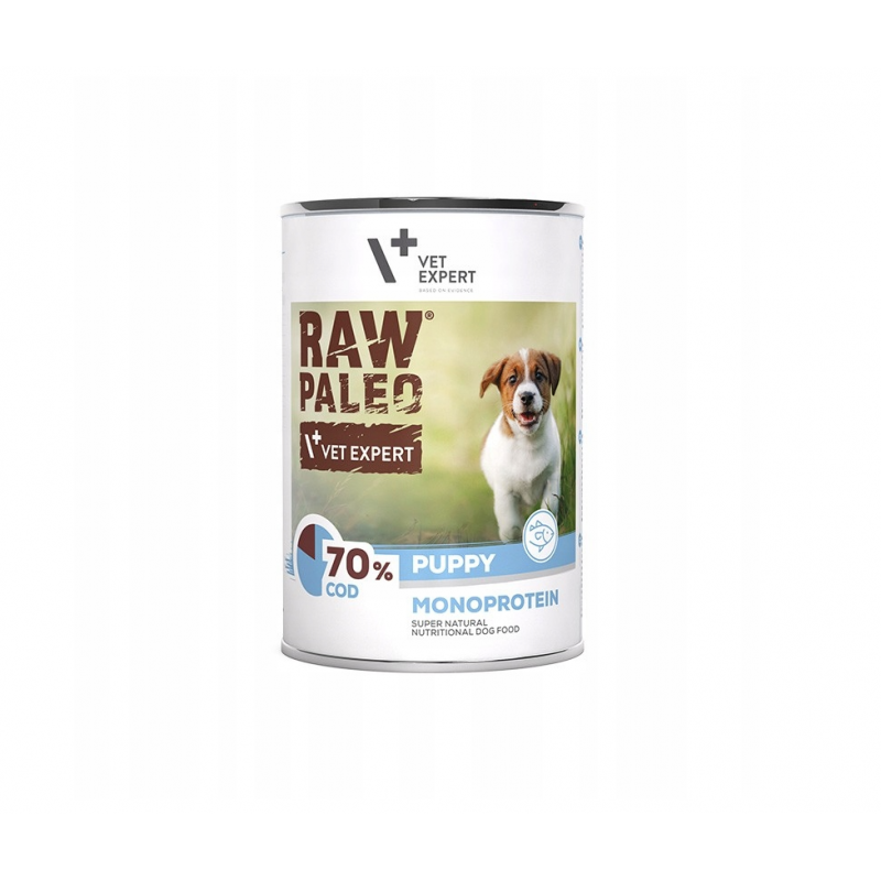4T RAW PALEO DOG PUPPY DORSZ COD PUSZKA 400G