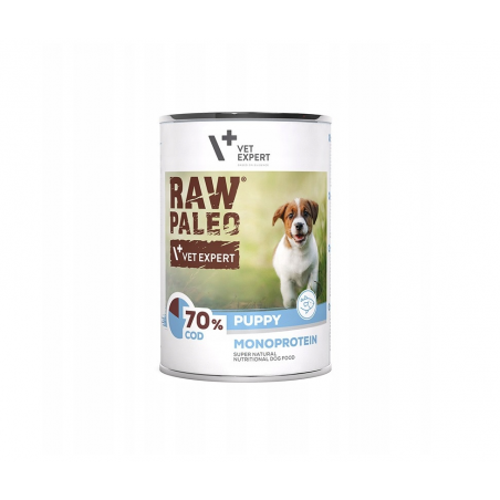 4T RAW PALEO DOG PUPPY DORSZ COD PUSZKA 400G