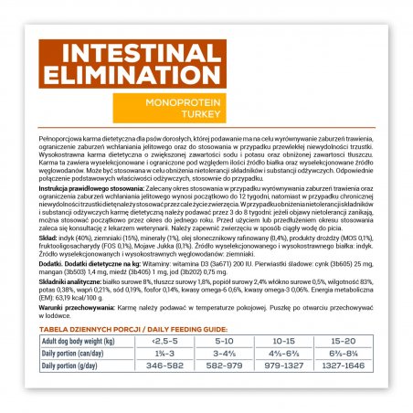 4T VETERINARY DIET DOG INTESTINAL ELIMINATION LOW FAT 200G-9933